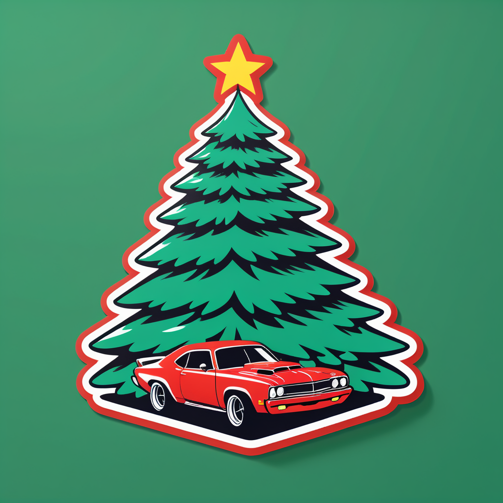 Drag Racing Christmas Tree sticker