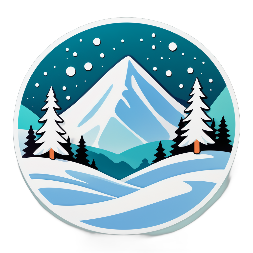 Silent Snowscape sticker