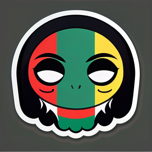 Gaza half Sad and half smile sticker