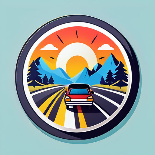 logo para viagens rodoviárias sticker