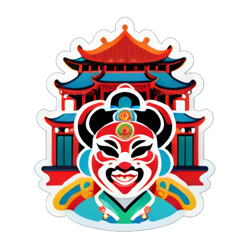 peking opera with the Temple Heaven sticker