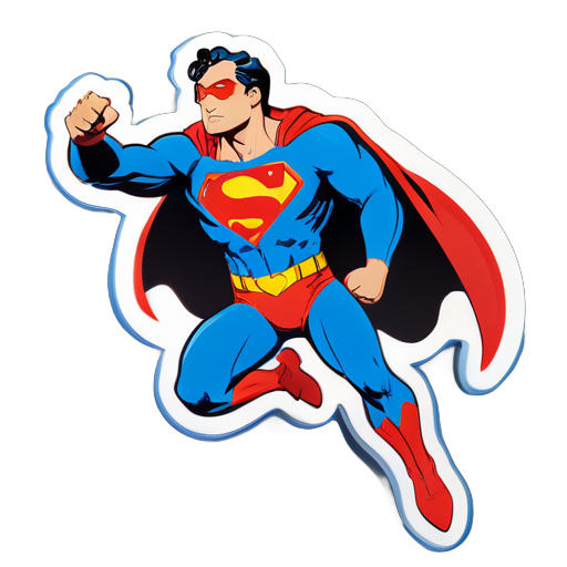 Flying superman  sticker