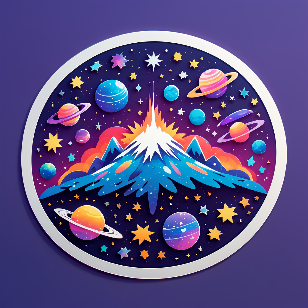 Cosmic Galaxy Print sticker