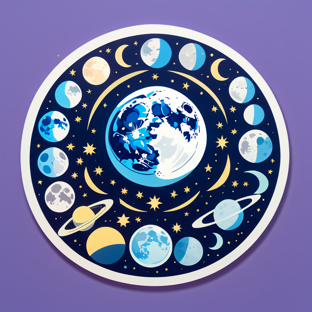 Celestial Moon Phases sticker