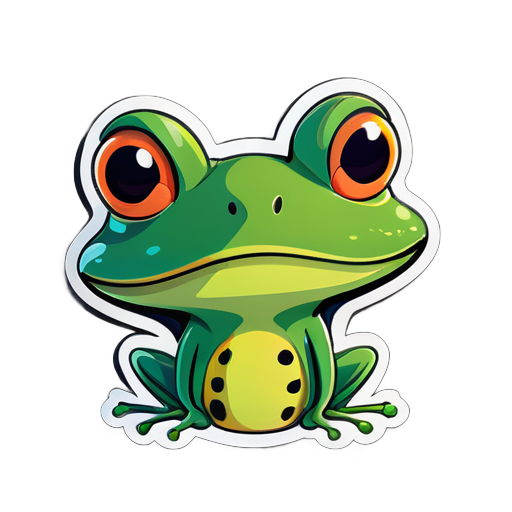 This Is An Illustration Of Cartoon Portrait Funny Nursery Schetch Drawn Tall Thin Funny frog Like Creature sticker