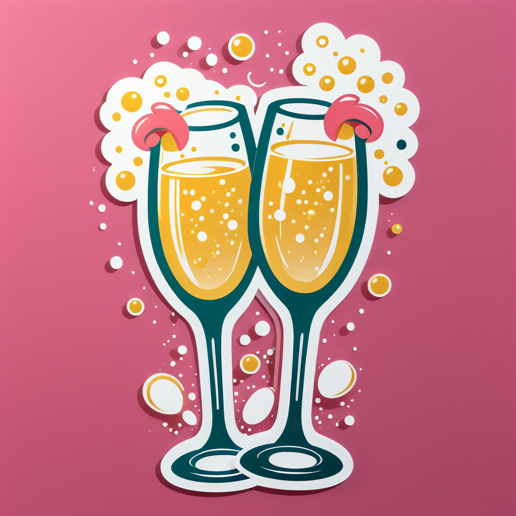 Bubbly Champagne sticker