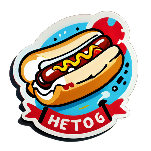 tatuaje old school, hot dog sticker