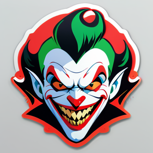 devil joker sticker