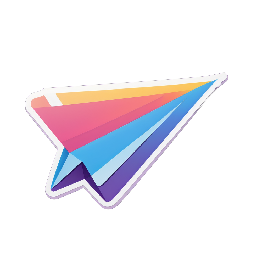 Soaring Paper Airplane sticker