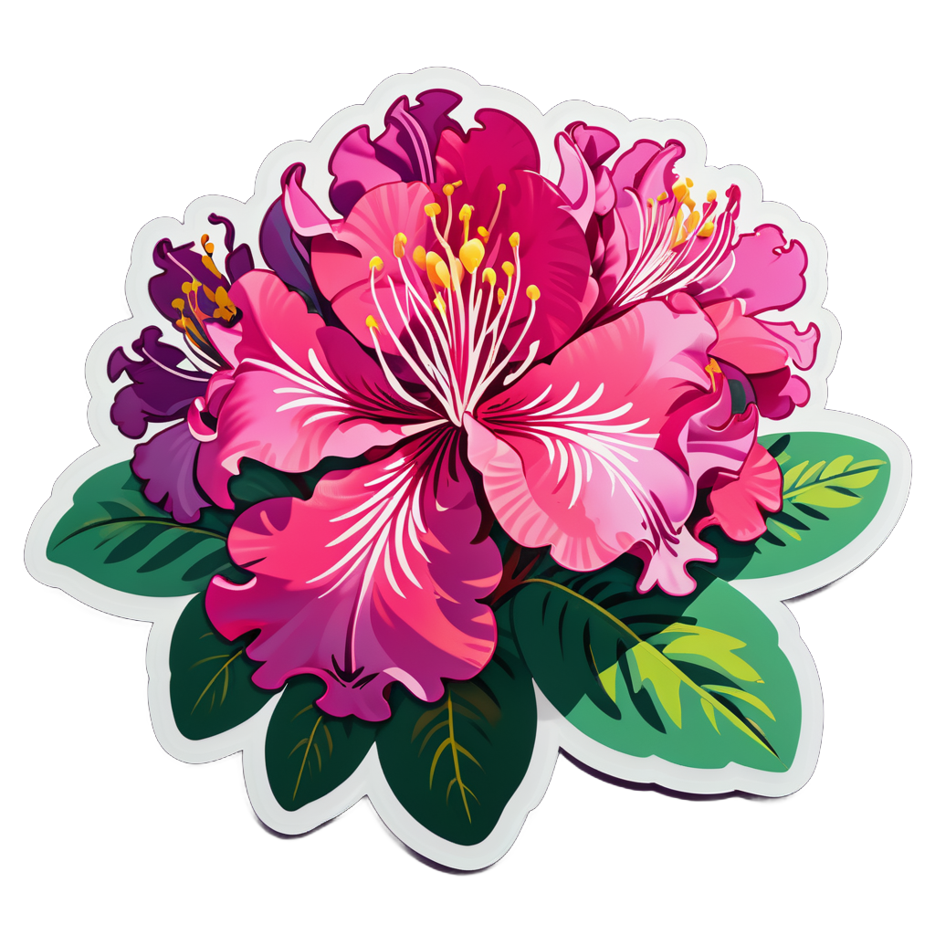 Radiant Rhododendron Rapture sticker