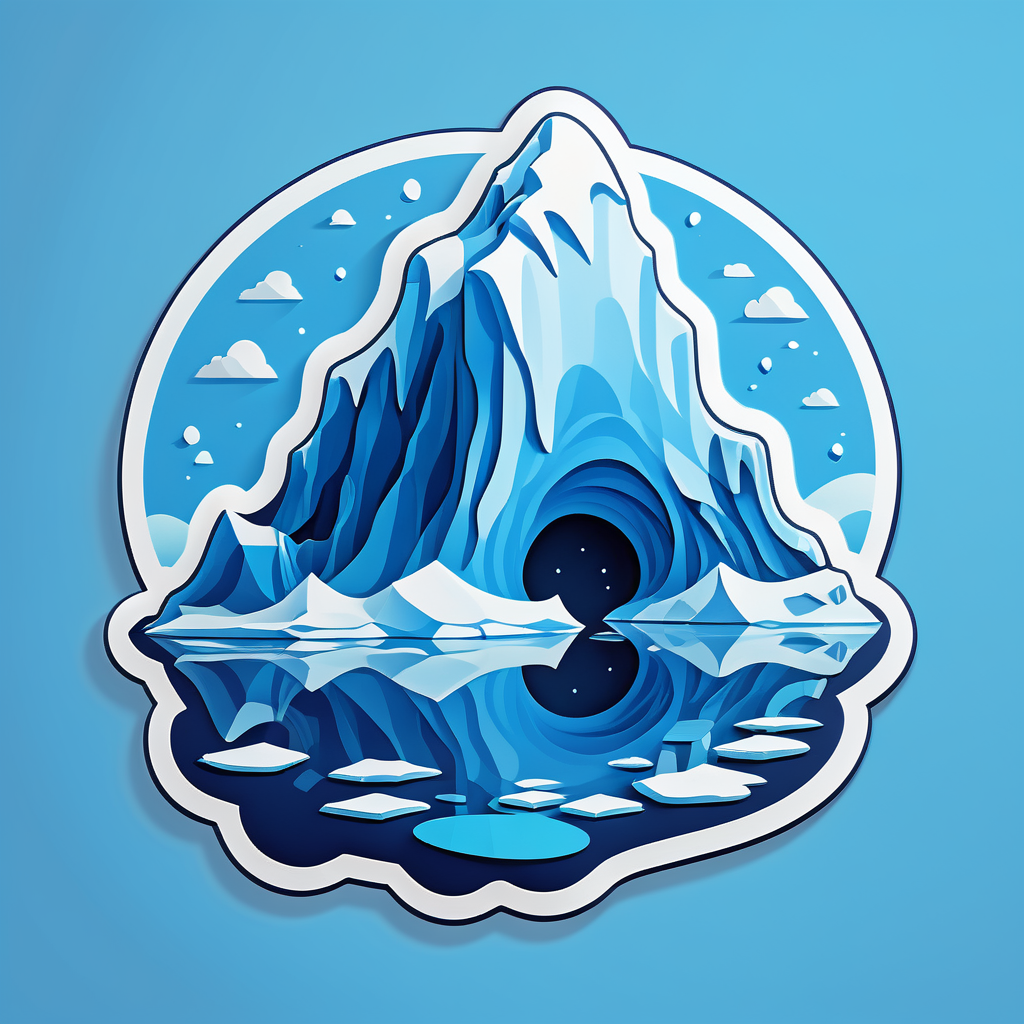 Blue Iceberg Floating in the Arctic sticker