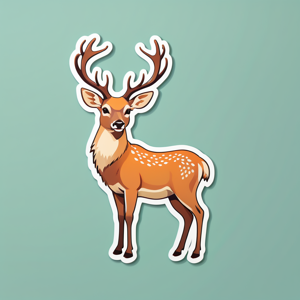 Gentle Deer Stag sticker