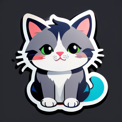 Create the cat image in group  sticker