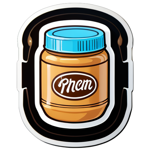 Peanut butter sticker sticker