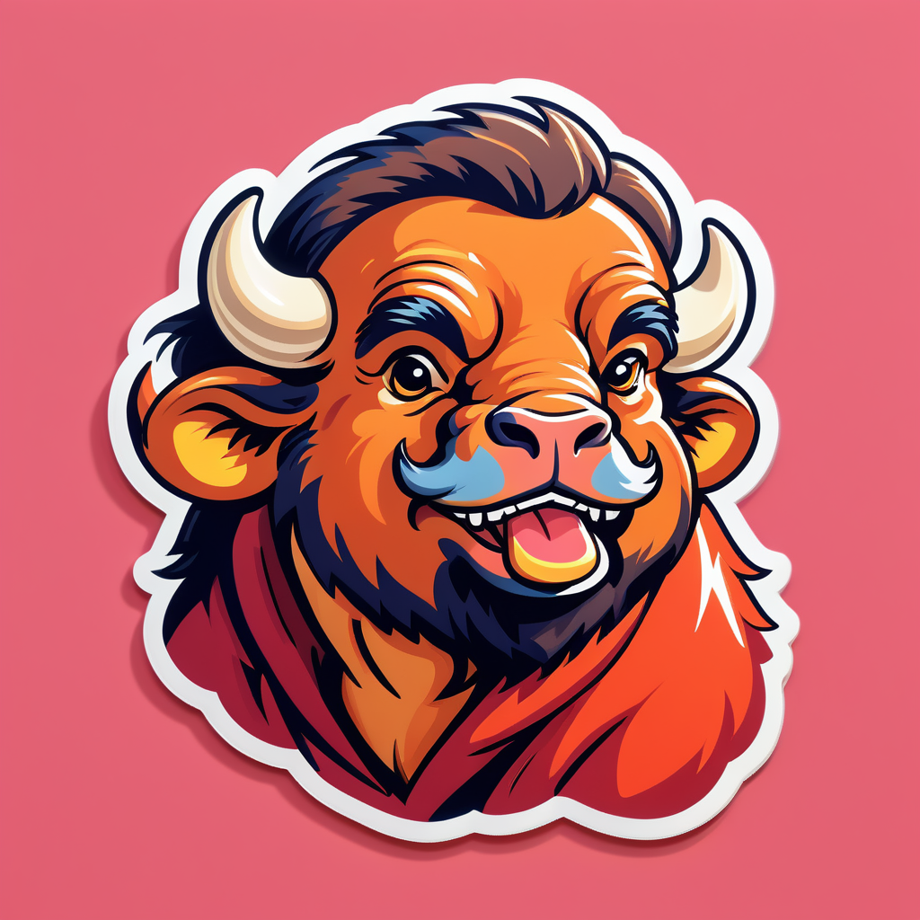 Mème du Buffalo Satisfait sticker