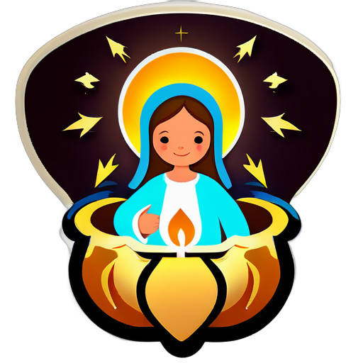 crear stikers del nacimiento de jesus para velas sticker