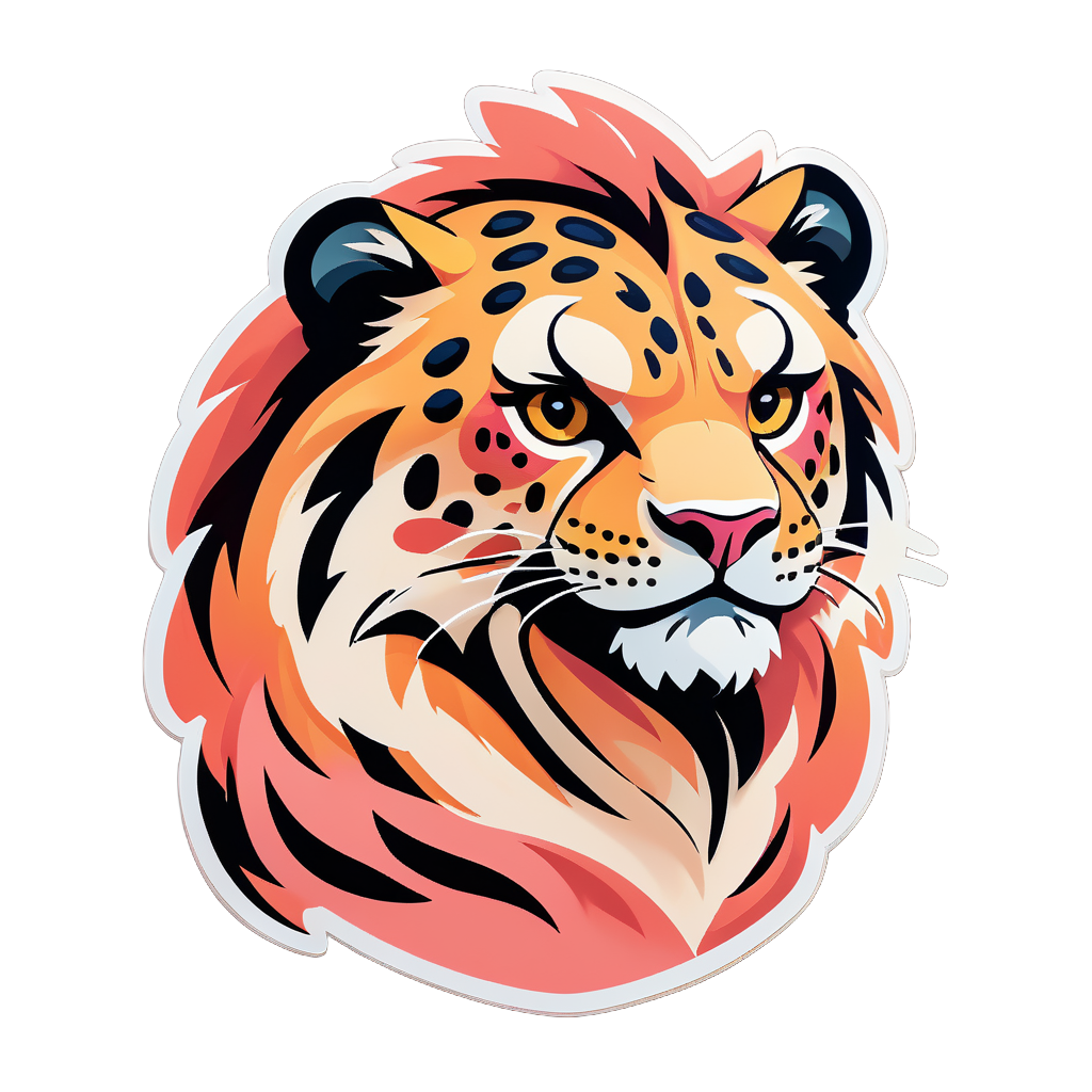 Brawny Peach Leopards sticker