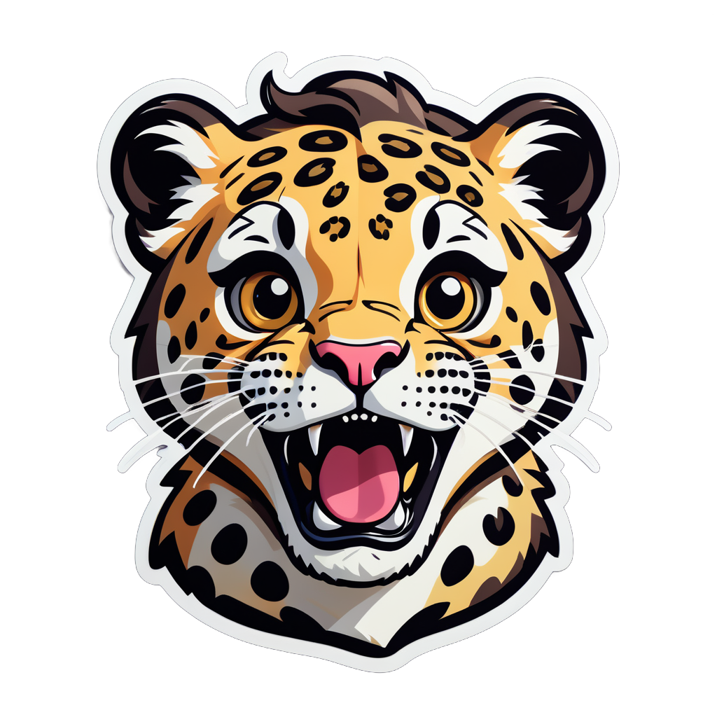 Meme del Leopardo Intrigado sticker