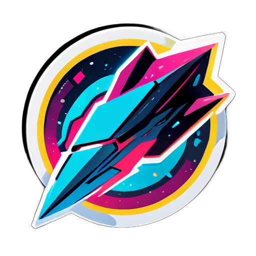 meteorito cyberpunk sticker