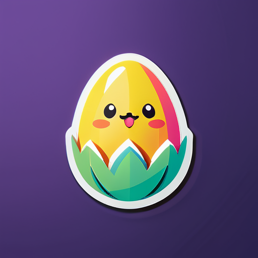 happy easter day sticker