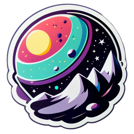 Une base sur la Lune sticker