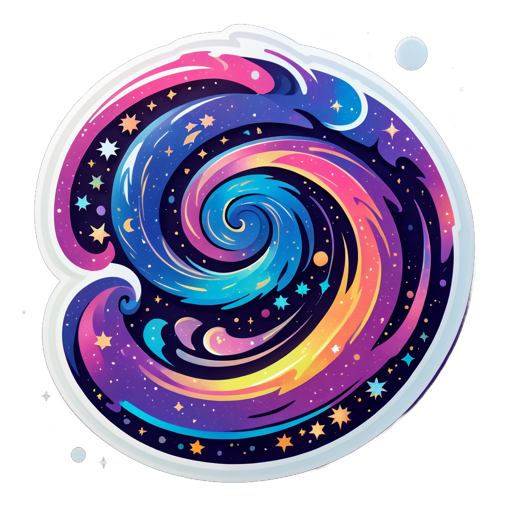 Swirling Galaxy sticker