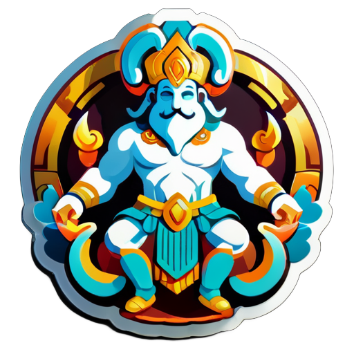 God of ram sticker