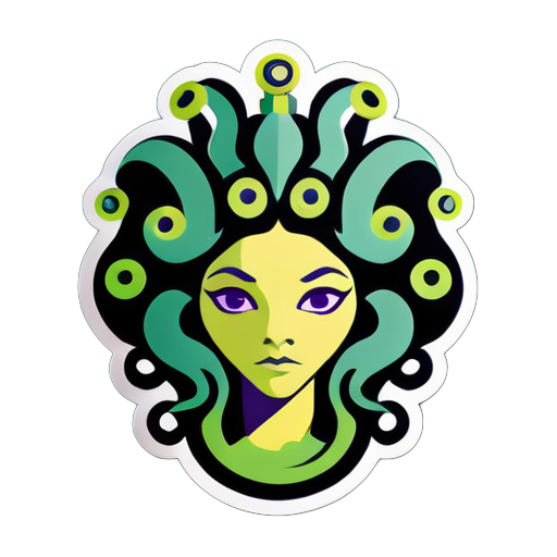 queen medusa sticker