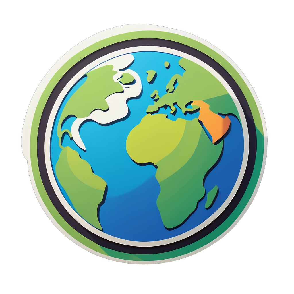 Eco-Friendly Earth sticker