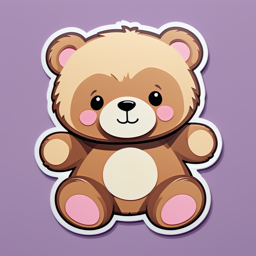 Snuggly Teddy Bear sticker