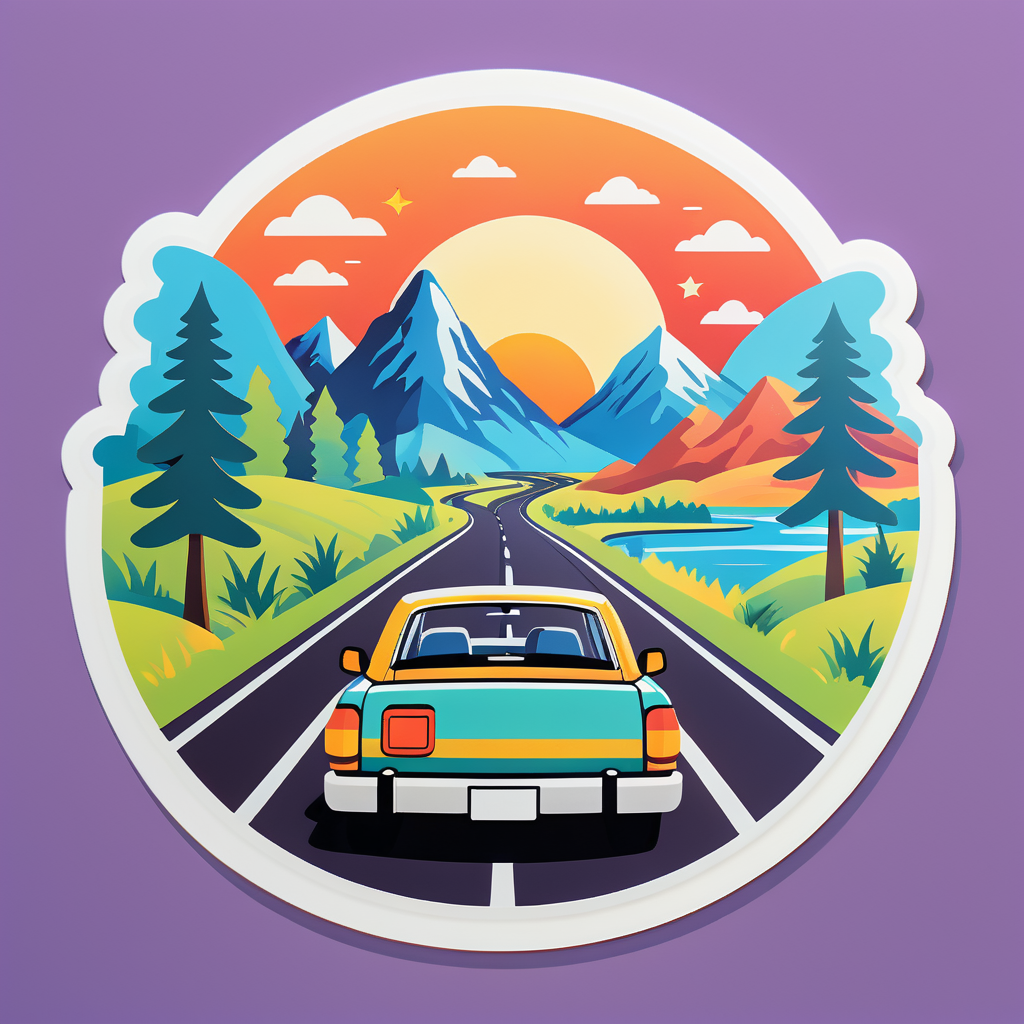 Paysages de Road Trip sticker