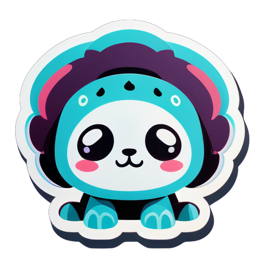 Adorable chat-poulpe sticker