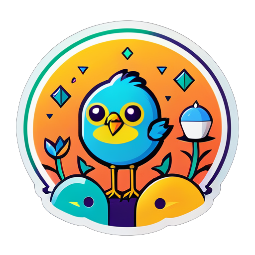 Genarative AI with Some birds sticker