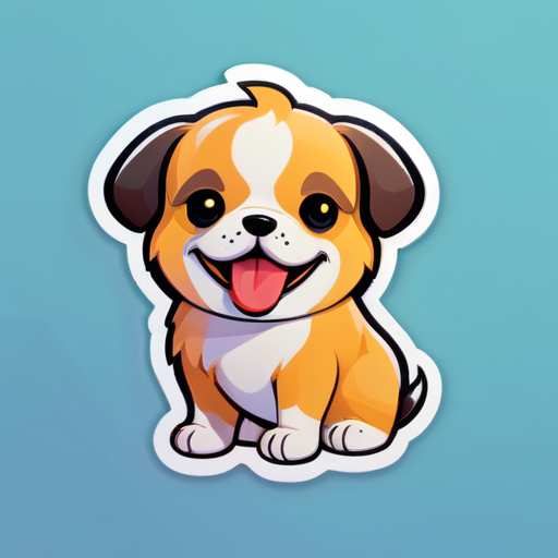 a cute dog sticker