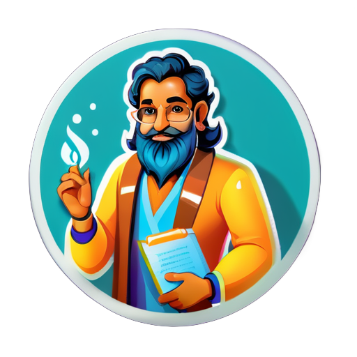 lord sri ram as a chemistry teacher sticker