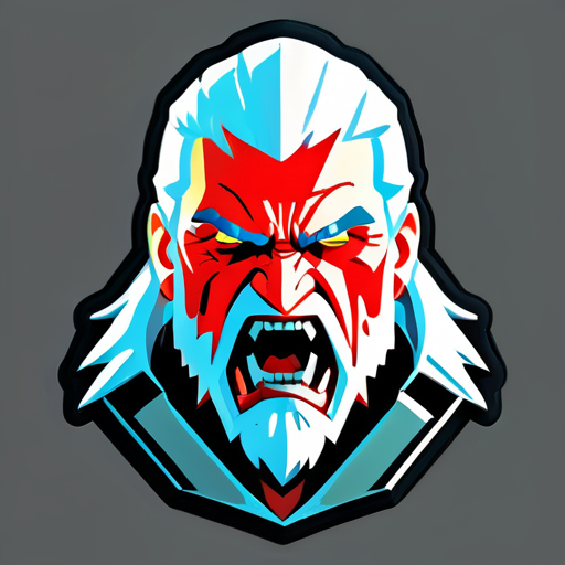 witcher 3 geralt en colère sticker