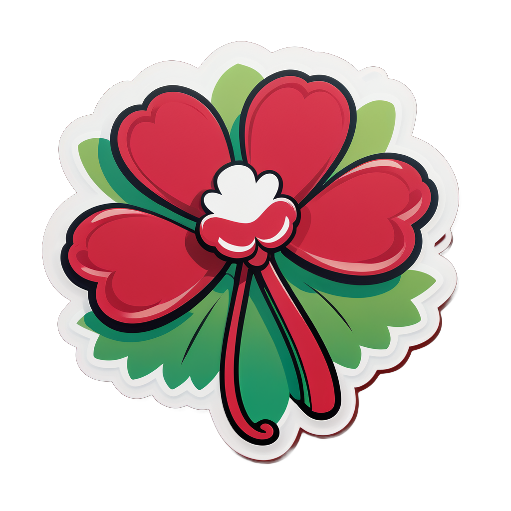 Mềm mại Crimson Clover Charm sticker