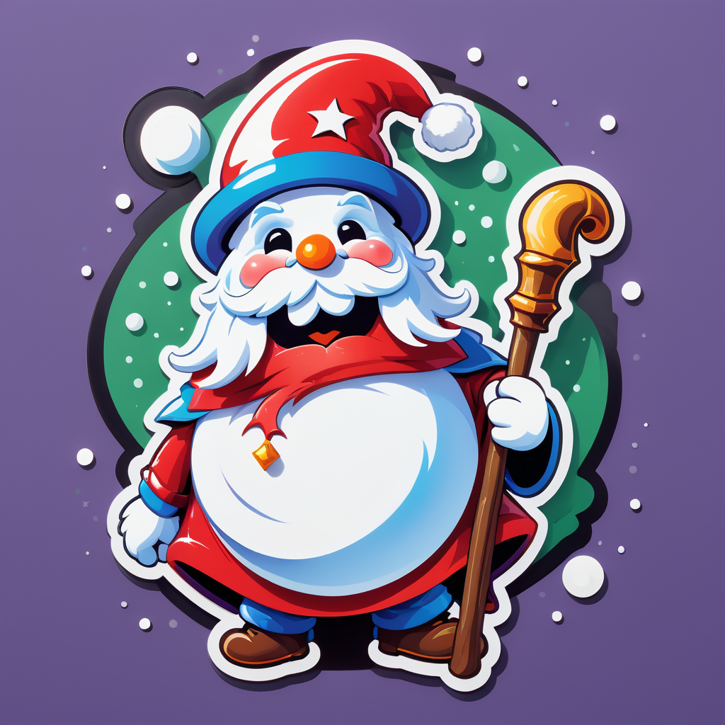 Mago do Boneco de Neve Alegre sticker