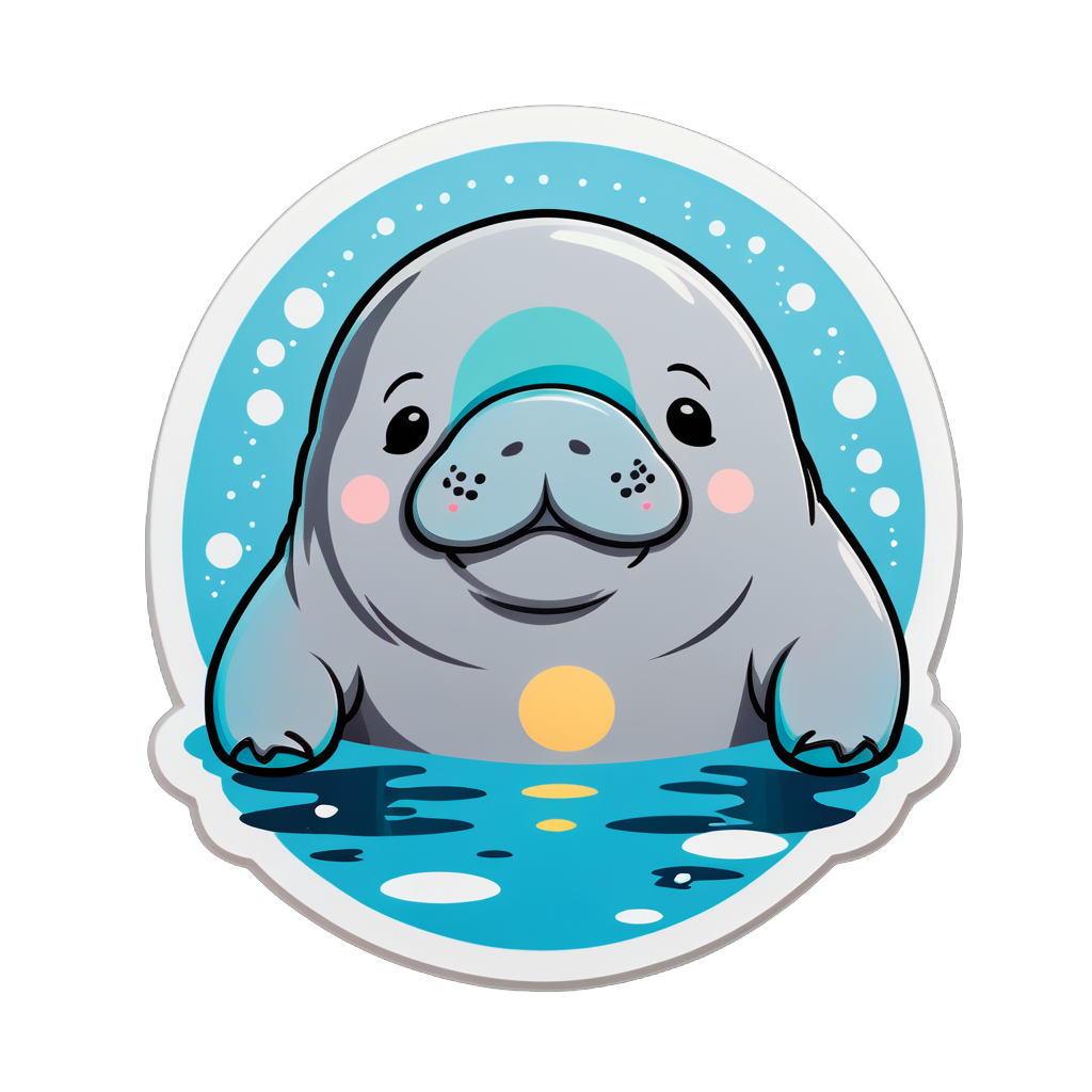 Calm Manatee Meme sticker