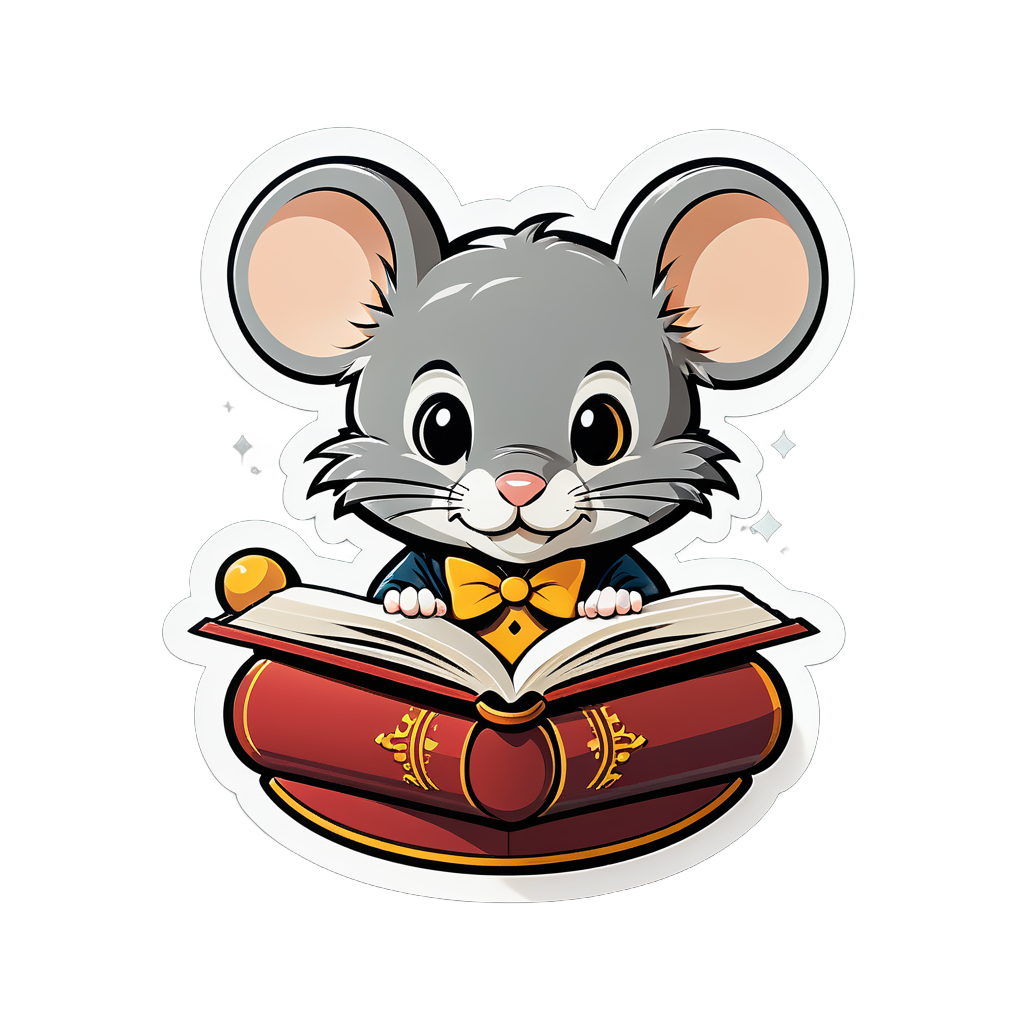 Quiet Mouse Scholar sticker