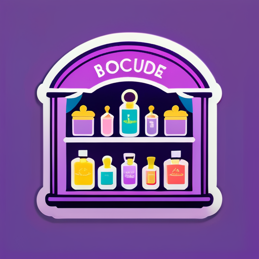 Perfume store sticker