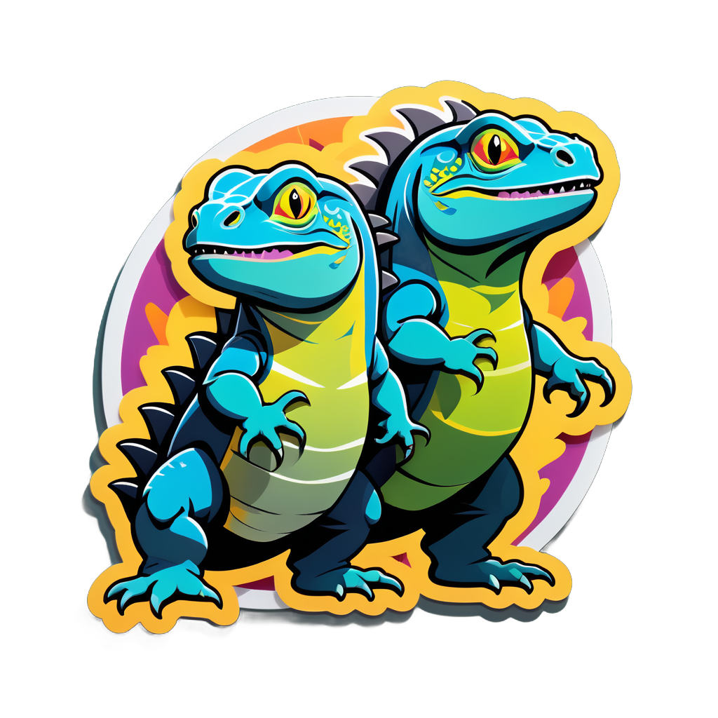 Corpulent Slate Iguanas sticker