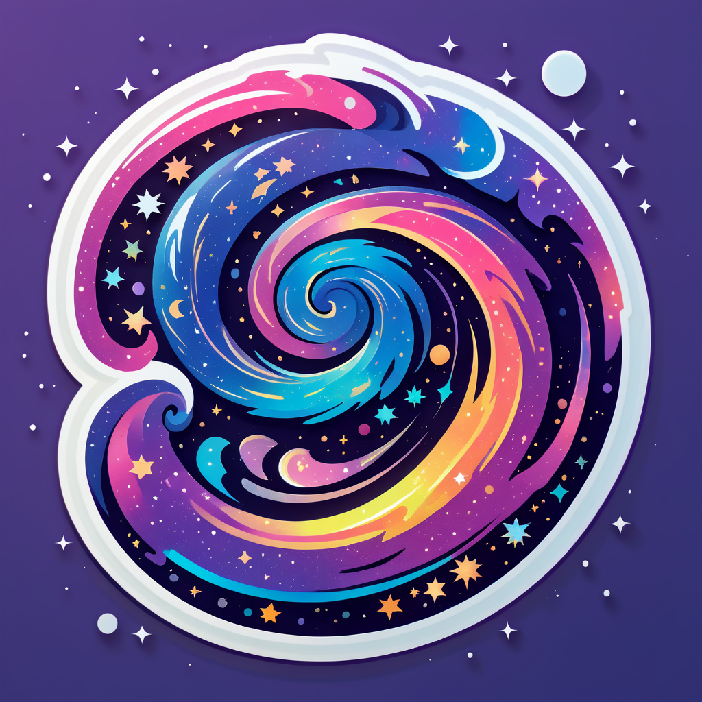 Swirling Galaxy sticker