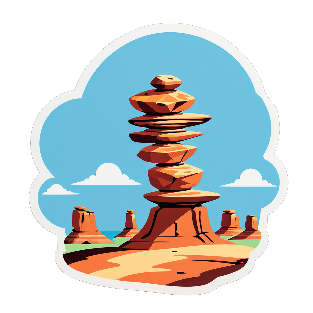 Balancing Rock Formation sticker