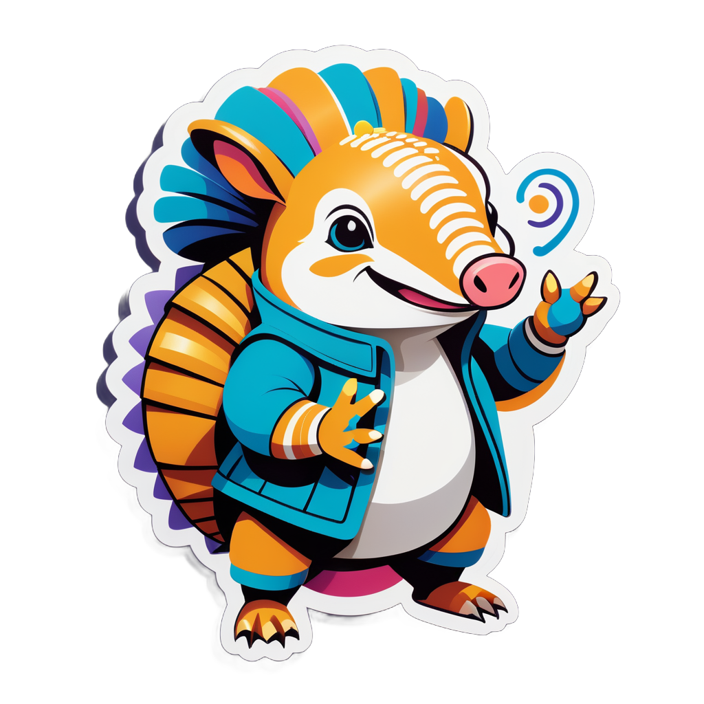 A Cappella Armadillo with Harmony Group sticker