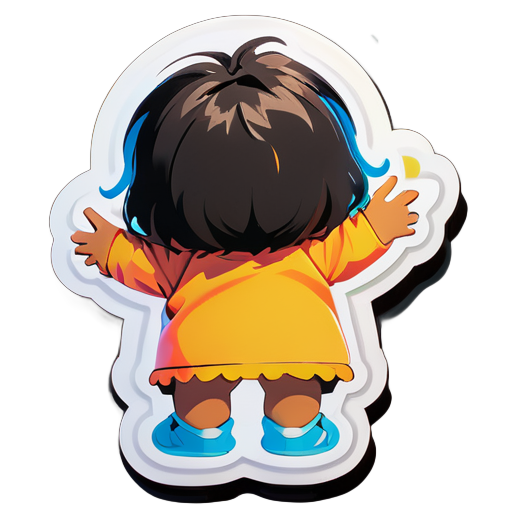 小孩的后背 sticker