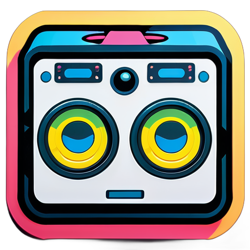 Um emoji DJ caixas de som sticker