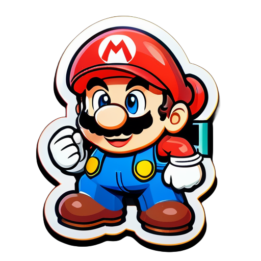 astraunaut, Super Mario-Stil sticker