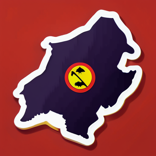 Map of Uganda sticker