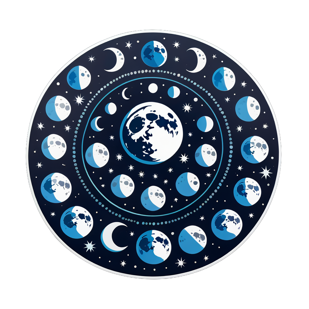 Celestial Moon Phases sticker